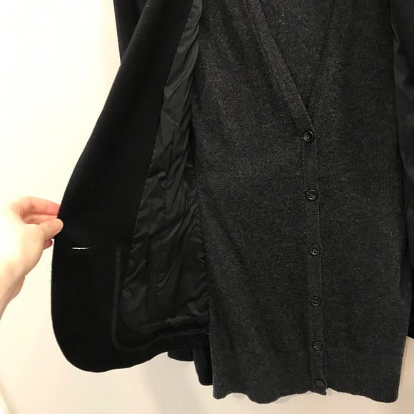 Bailey 44 black blazer with inner grey sweater - Picture 3 of 7